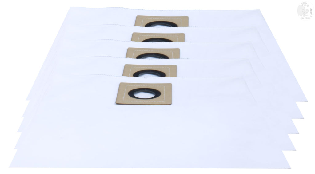 Set of 5 Dust Bags Compatible with Euroclean DX 1150, Tear Resistant, 3-Ply Dust Bags Provides an Advanced Filtration on Micro-Level Compared to 2 Ply Paper Filters