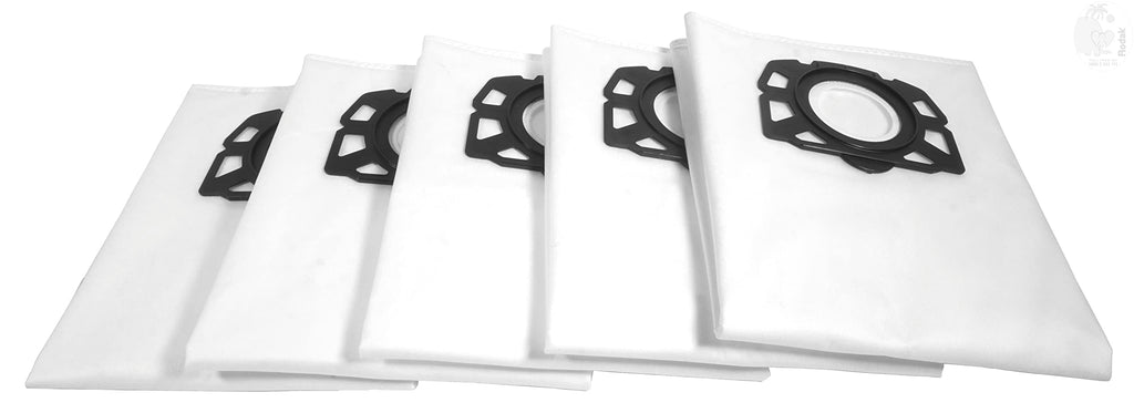 Fleece Dust Bags Set Of 5 - for Karchre Vacuum Cleaner WD4, WD5, WD6