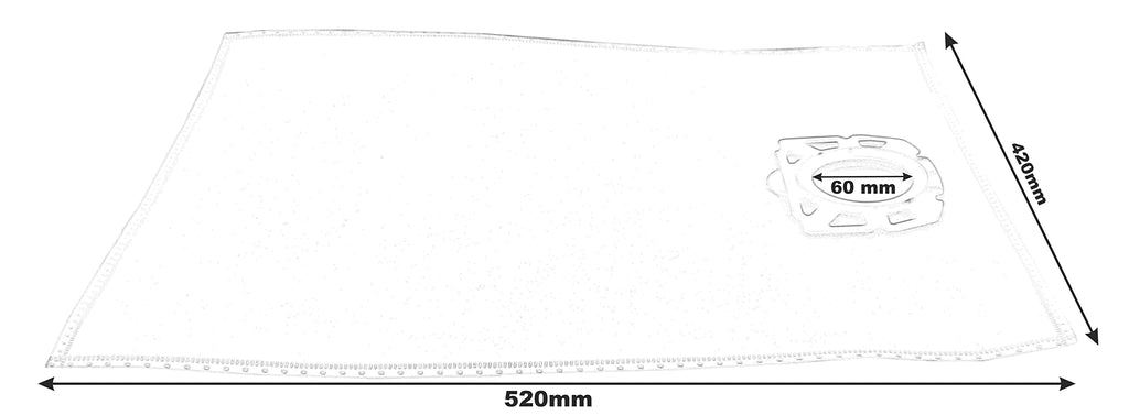 Fleece Dust Bags Set Of 2 - for Karchre Vacuum Cleaner WD4, WD5, WD6
