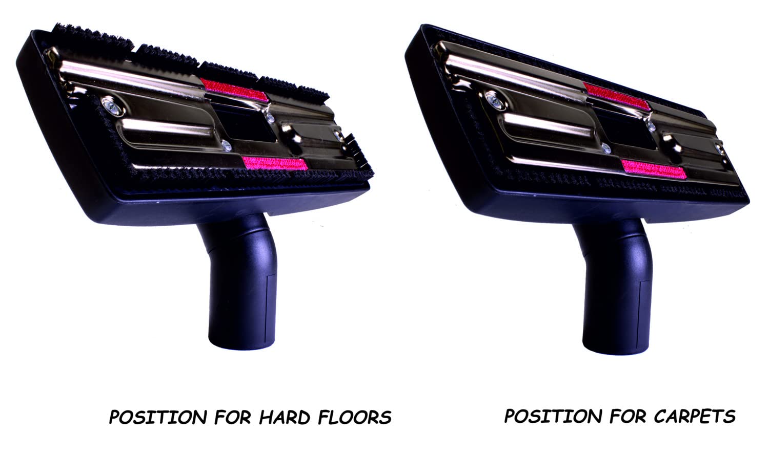 Combo Accessory for Vacuum Cleaner - Round Brush and Upholstery Nozzle, Designed and Manufactured in Italy, 32 mm