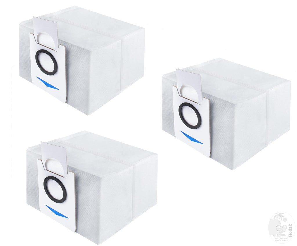 Activated Carbon Dust Bags Compatible with Ecoveacs Deebot OZMO T8 / T8+ / T8 AIVI / N8+ / N8 Pro / N8 Pro+ / N10 Plus / T9 Aivi Robotic Vacuum Cleaners. (3 pcs)