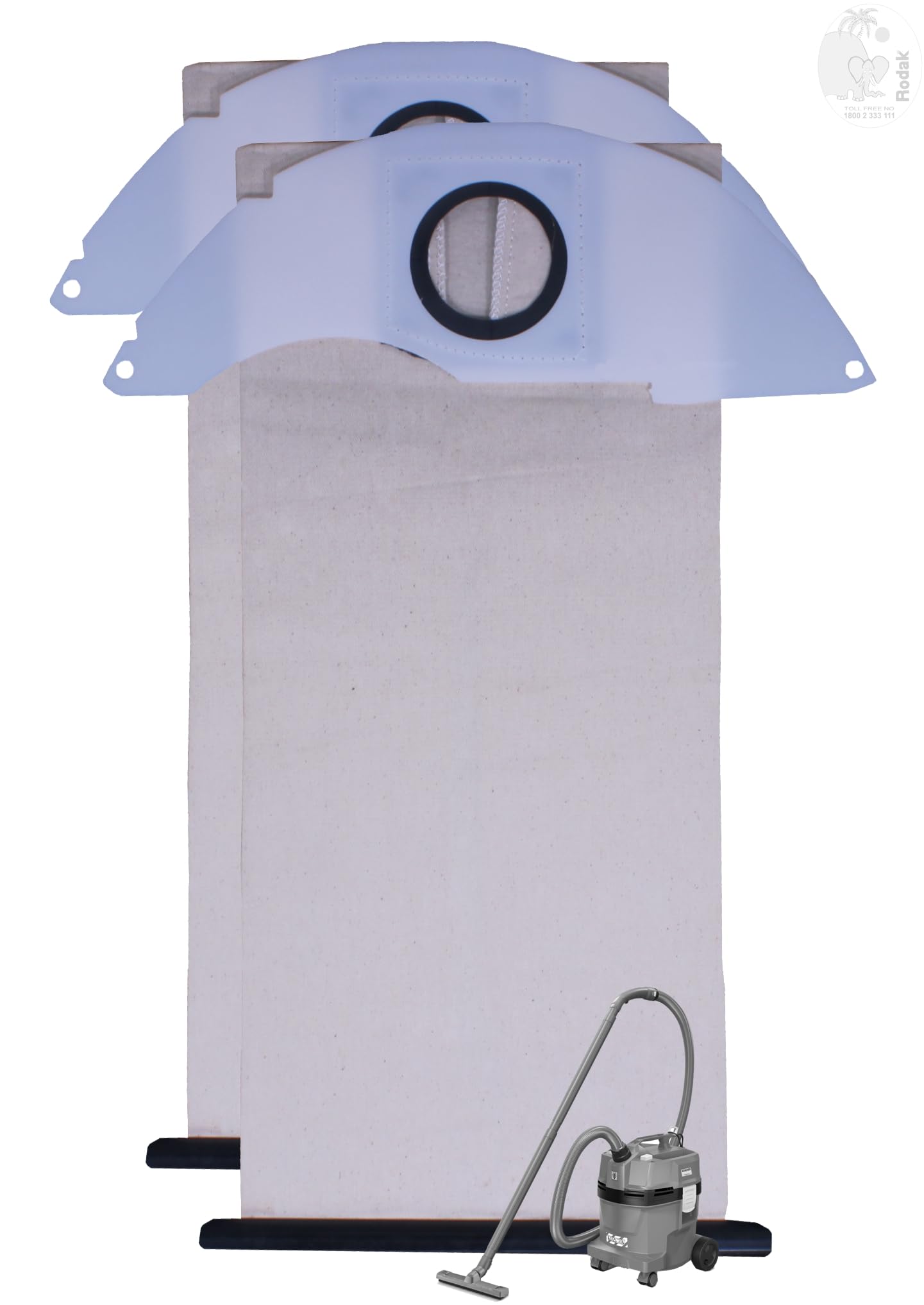 Reusable and Washable Vacuum Cleaner Woven Dust Bag Compatible with Karcher NT 22. (Pack of 2)