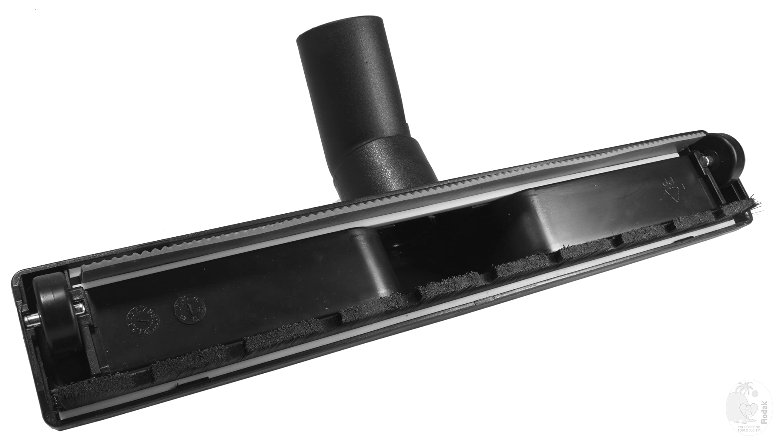2 in 1 Floor Brush for Wet and Dry Cleaning, Sliding on 2 Wheels, 35 mm