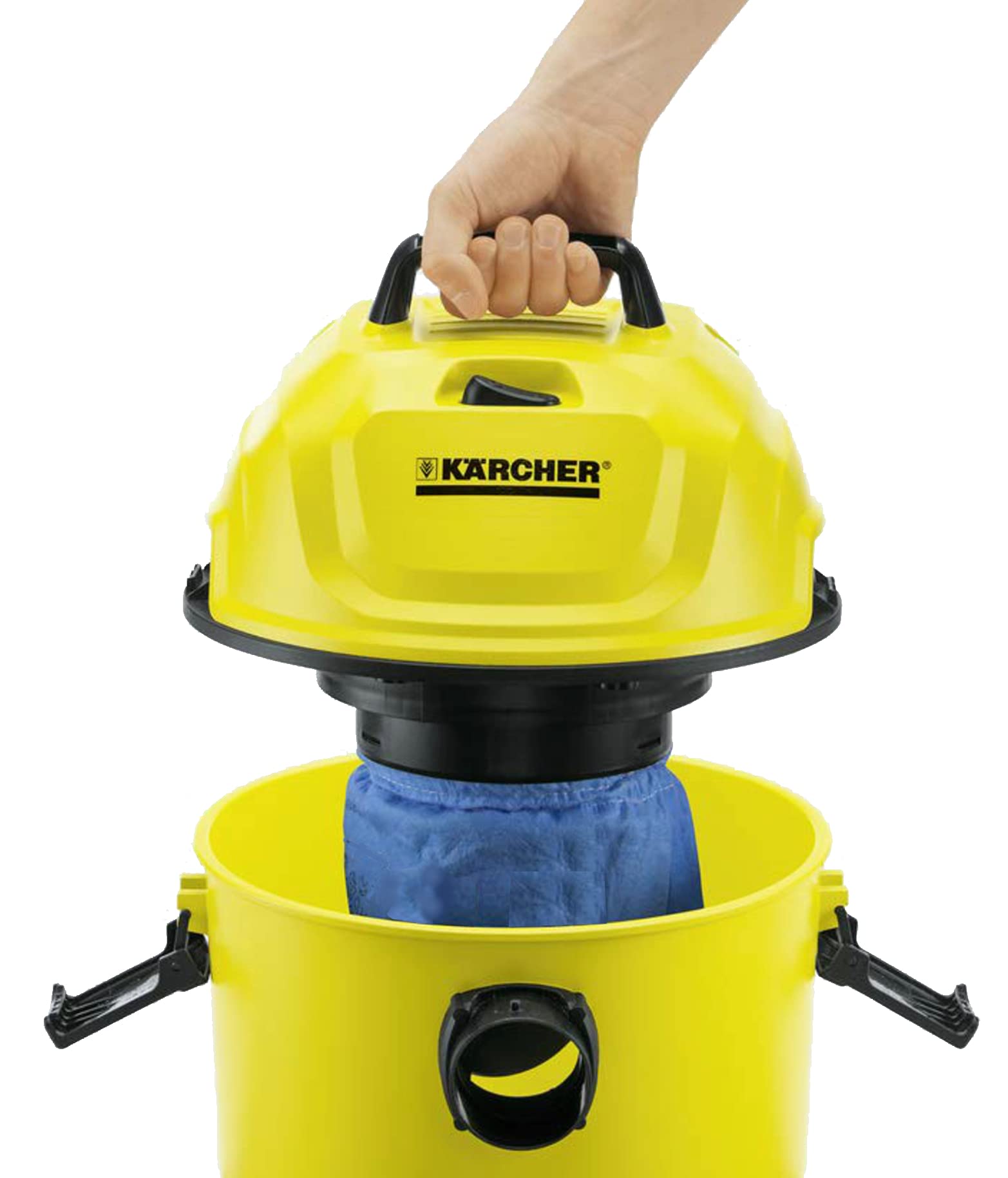 Reusable Vacuum Cleaner Non Woven Filter Blue, Compatible with Karchre WD1 and Inalsa WD10