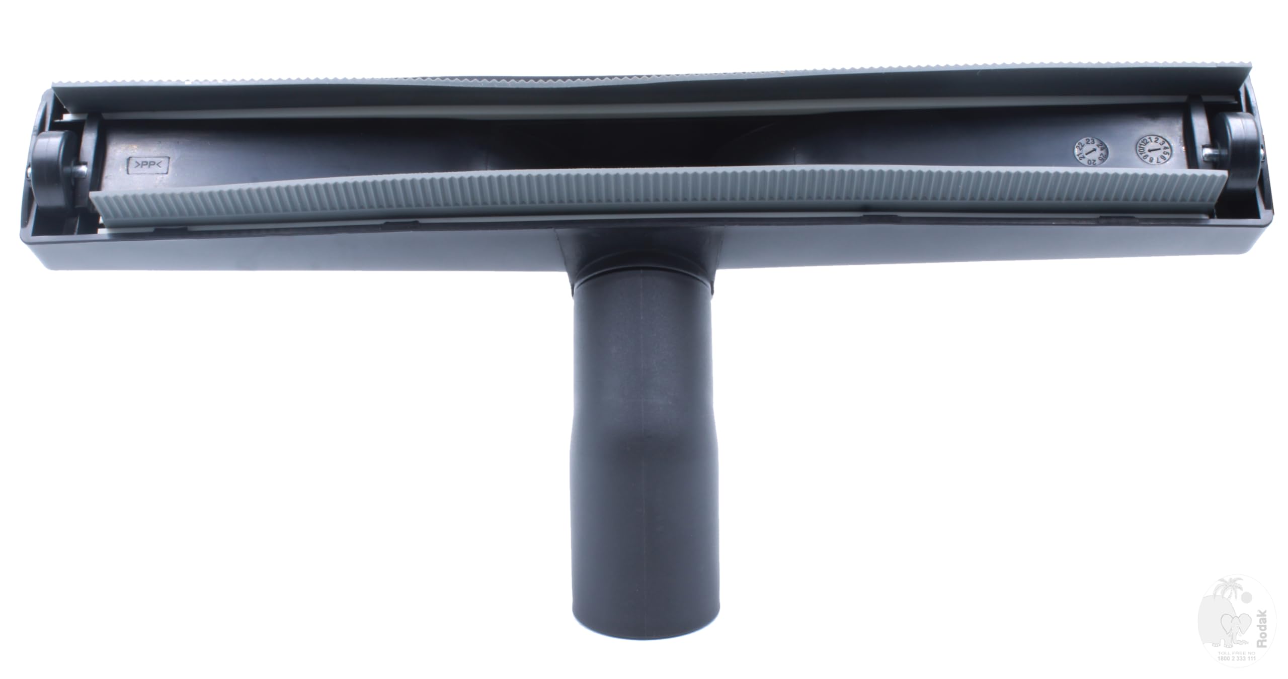 Brush for Wet Floor Cleaning, for Indoor and Outdoor, Suitable for Wooden-, Stone- and Tile Flooring, Sliding on 2 Wheels, Imported (38 mm W)