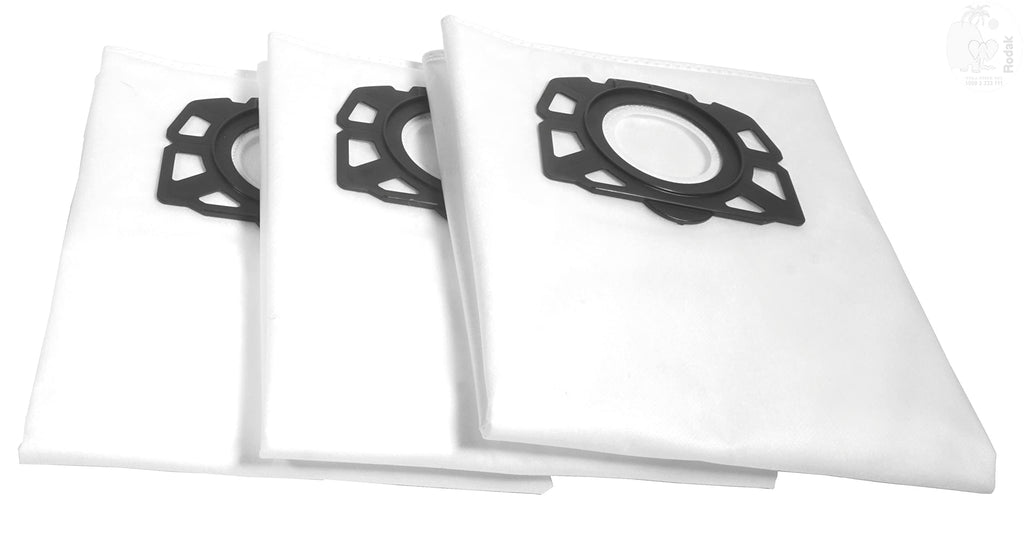 Fleece Dust Bags Set Of 3 - for Karchre Vacuum Cleaner WD4, WD5, WD6