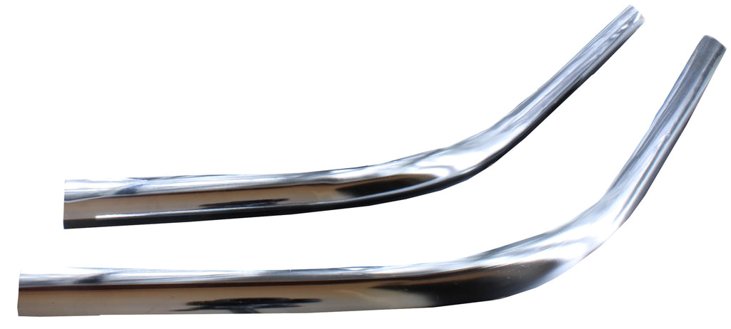 2 Curved Chromed Metal Tube for Vacuum Cleaners with inside diameter of 35 mm for 40 mm accessories