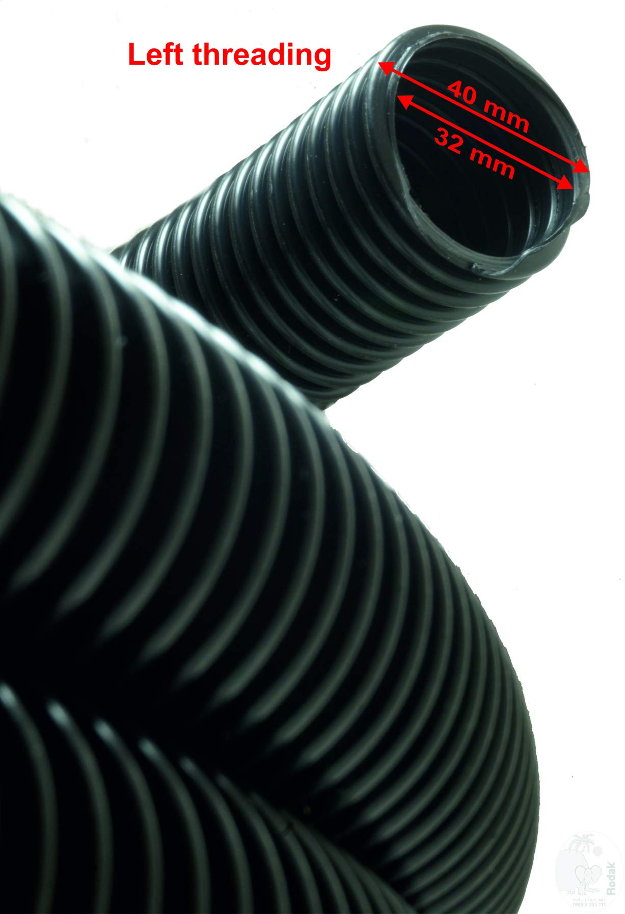 Vacuum Cleaner Hose, 32mm Inner Diameter, 40 mm Outer Diameter (6m)