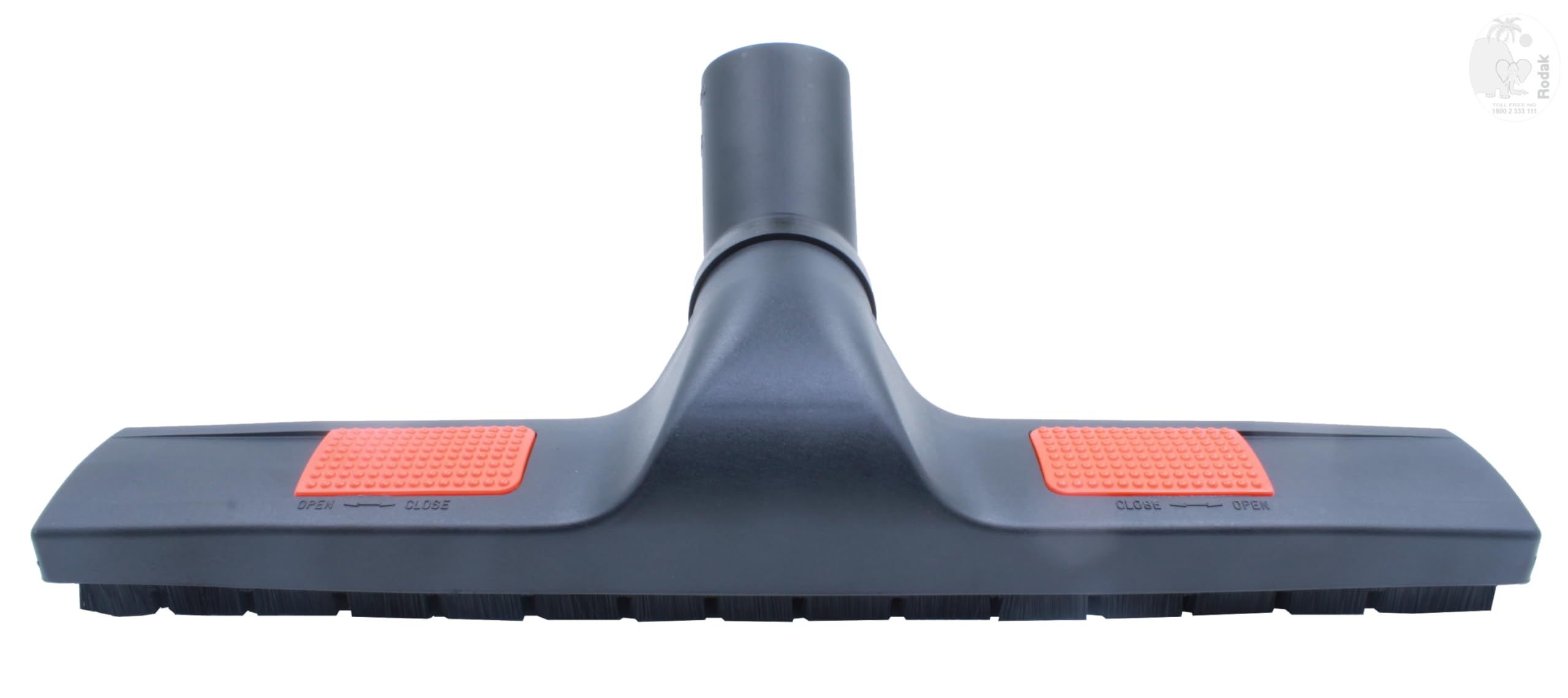 Brush for Dry Floor Cleaning, for Indoor and Outdoor, Suitable for Wooden-, Stone- and Tile Flooring, Sliding on 2 Wheels, EU Import, 45mm