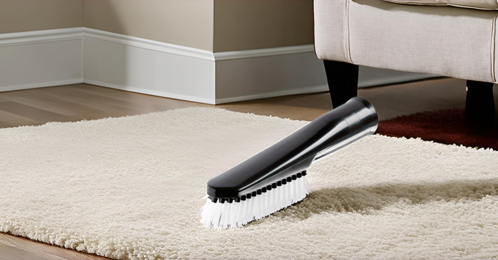 Suction Brush, White Hard Bristles (35 mm)