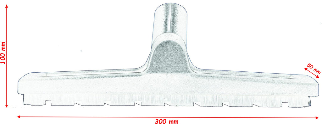Brush, Connecting Size 38 mm, Suitable for Dry Vacuuming of Wooden-, Stone- and Tile Flores, Indoor and Outdoor