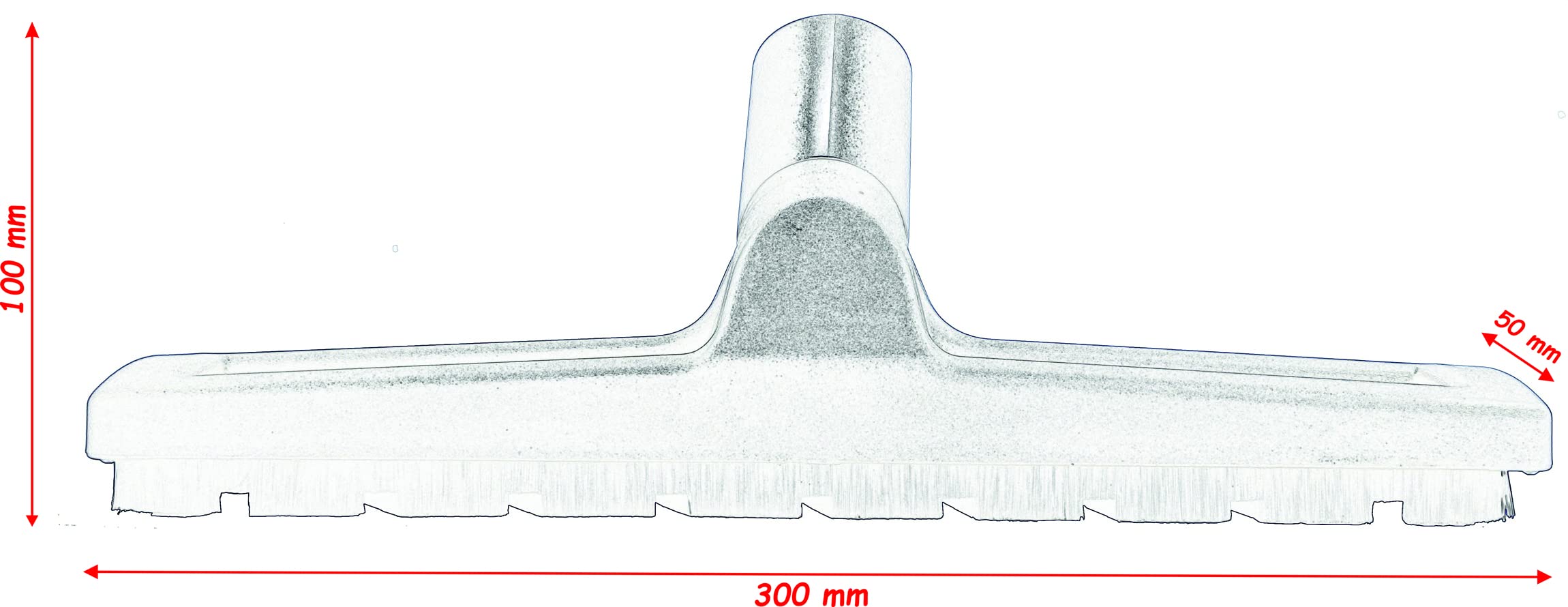 Brush, Connecting Size 38 mm, Suitable for Dry Vacuuming of Wooden-, Stone- and Tile Flores, Indoor and Outdoor