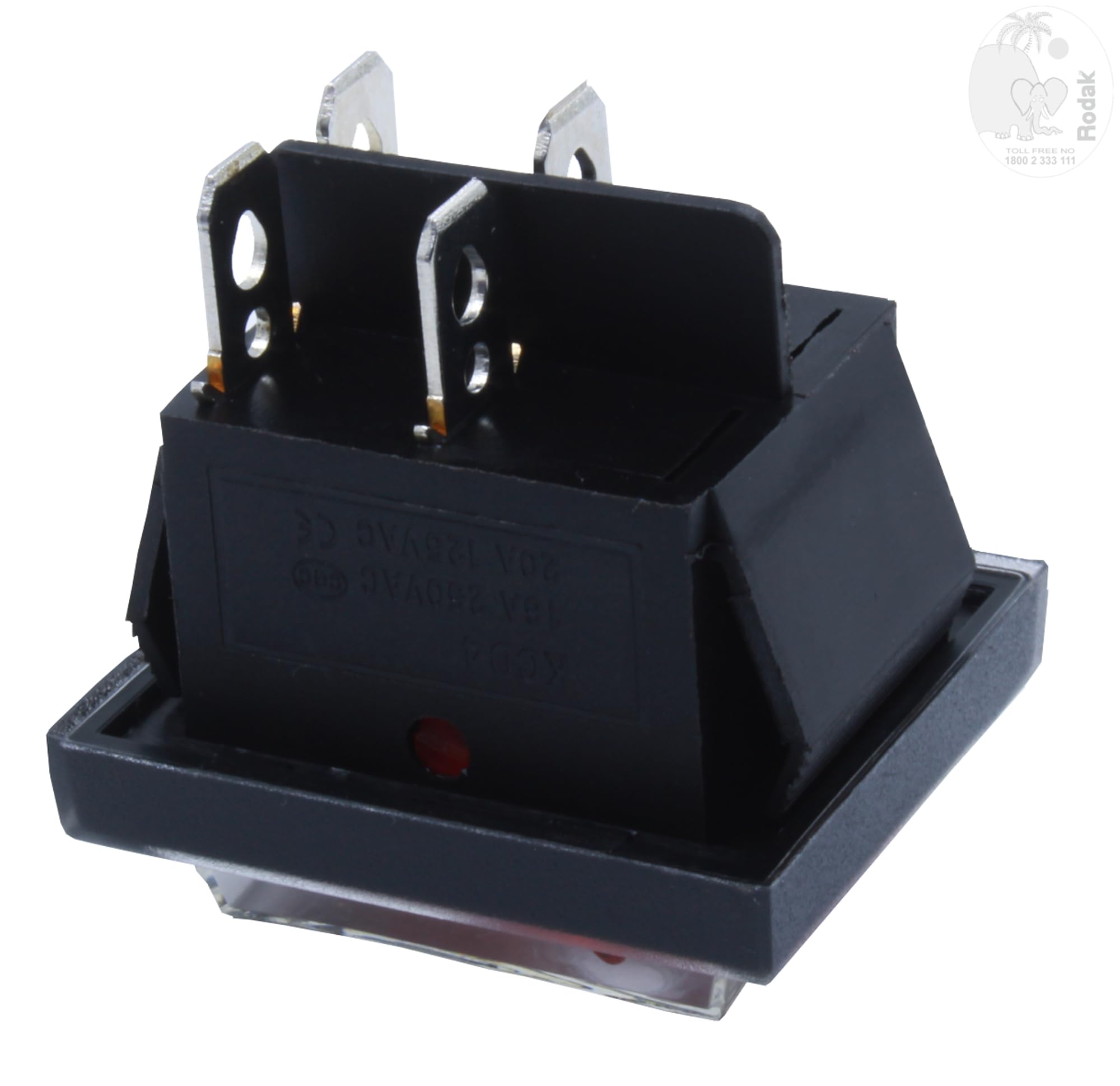 On/Off Rocker Switch 16 A / 125/250 VAC with Waterproof Cover 4 pin, Imported