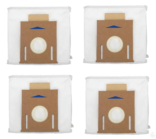 4 Replacement Dust Bags for Auto Empty Station Compatible with Ecovacs Deebot N8 / N8 Pro / T8 N10 / N10 Plus Series Robot Vacuum Cleaners