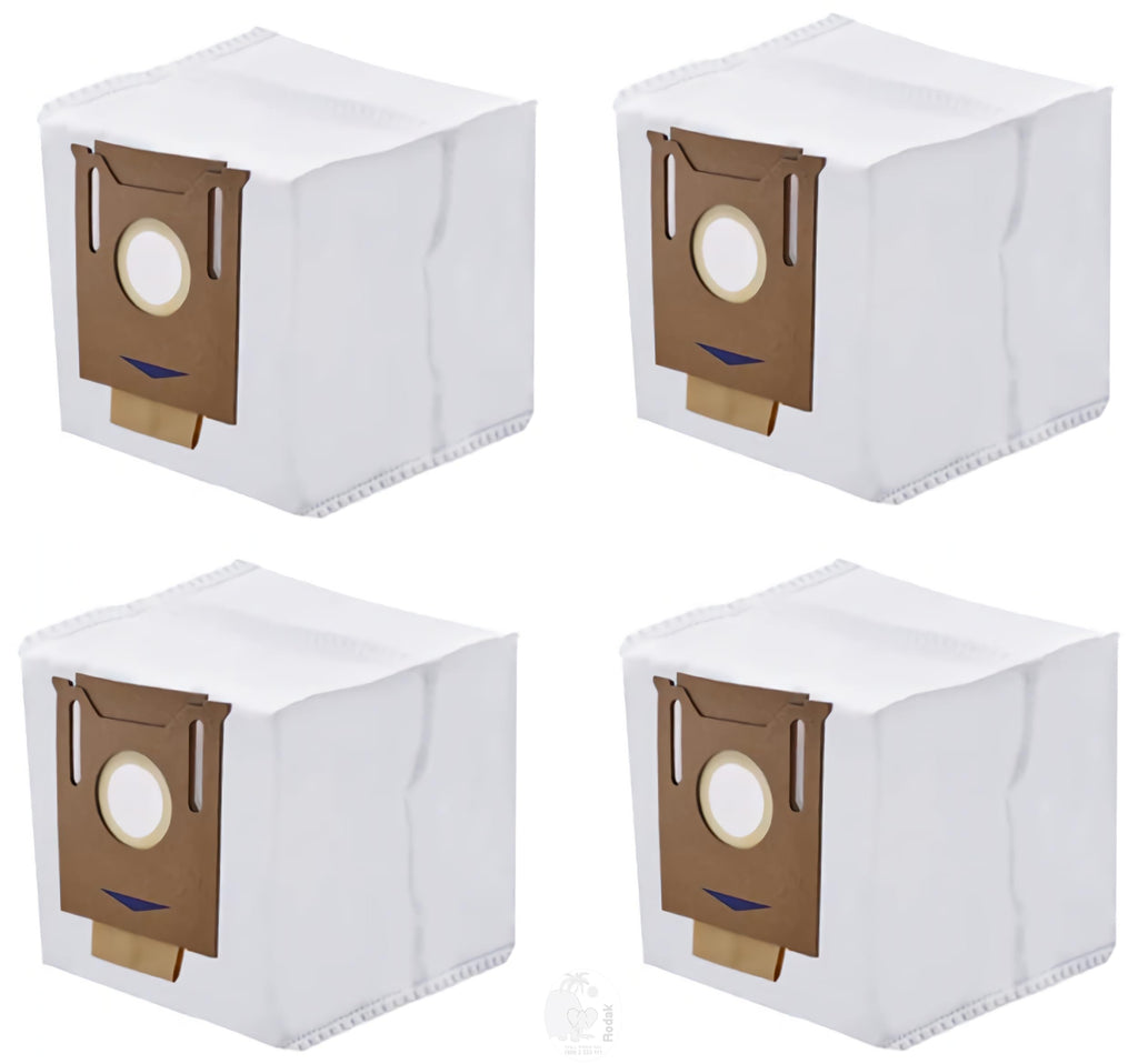 4 Replacement Dust Bags for Auto Empty Station Compatible with Ecovacs Deebot N8 / N8 Pro / T8 N10 / N10 Plus Series Robot Vacuum Cleaners