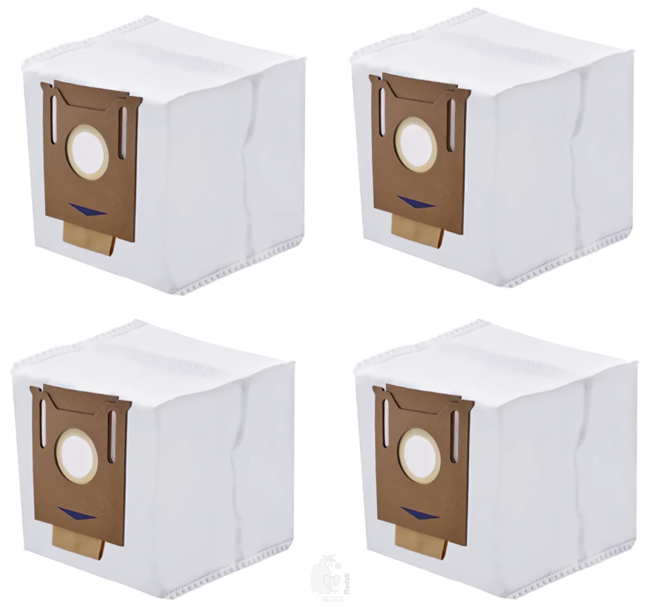 4 Replacement Dust Bags for Auto Empty Station Compatible with Ecovacs Deebot N8 / N8 Pro / T8 N10 / N10 Plus Series Robot Vacuum Cleaners