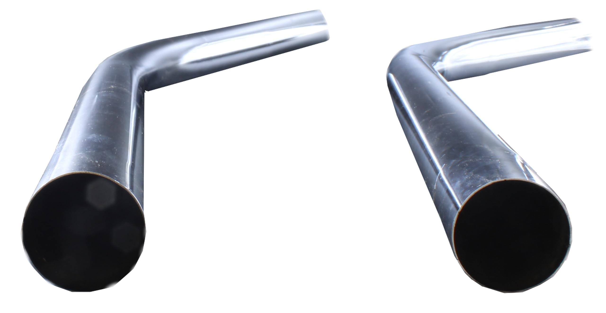 2 Curved Chromed Metal Tube for Vacuum Cleaners with inside diameter of 35 mm for 40 mm accessories