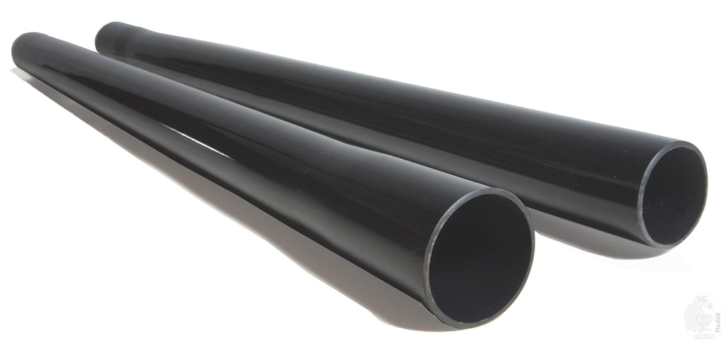 Two Extension Plastic Tubes, 50 cm Length Each, Compatible With 32 mm, Black