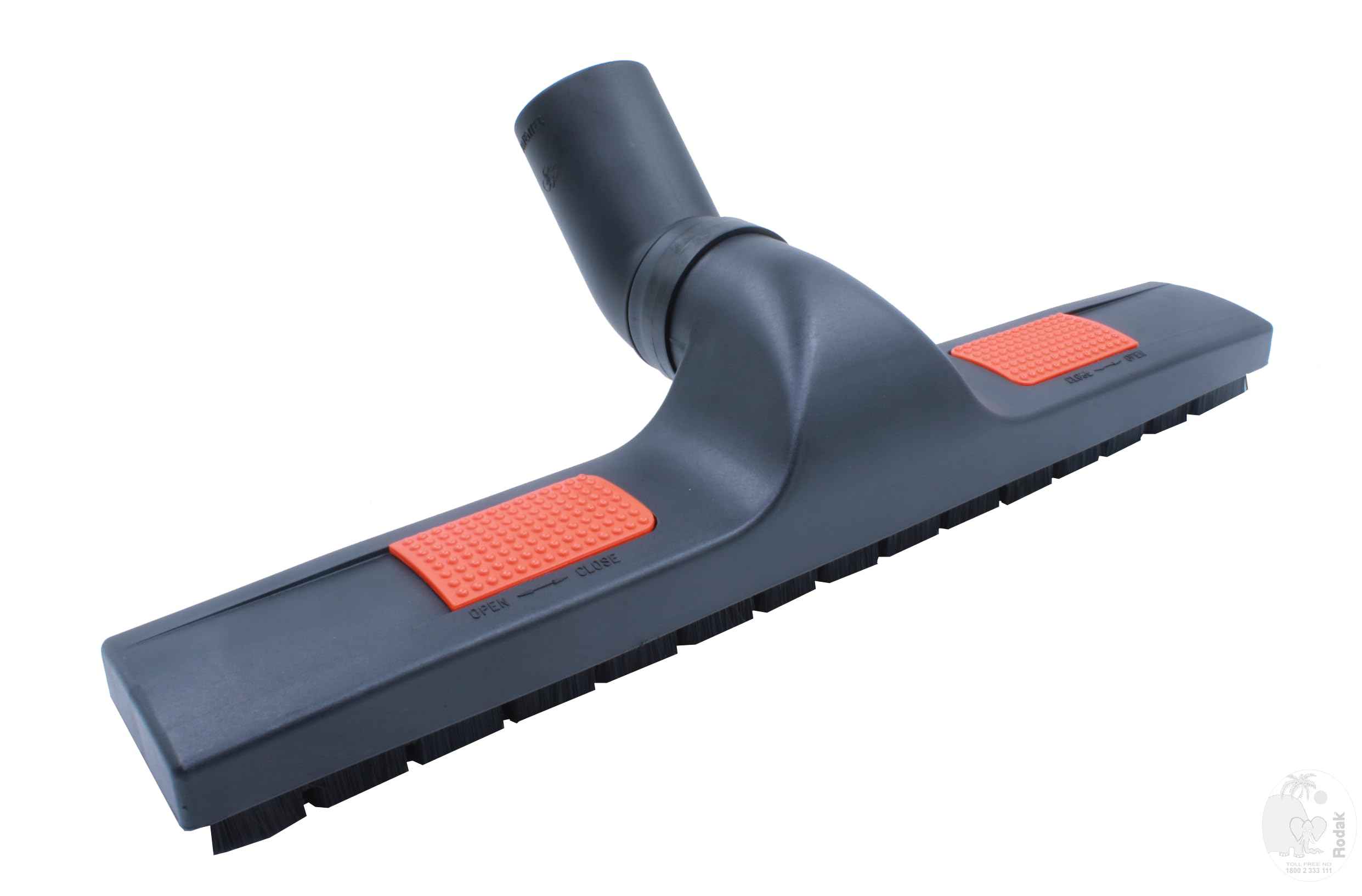 Brush for Dry Floor Cleaning, for Indoor and Outdoor, Suitable for Wooden-, Stone- and Tile Flooring, Sliding on 2 Wheels, EU Import, 45mm