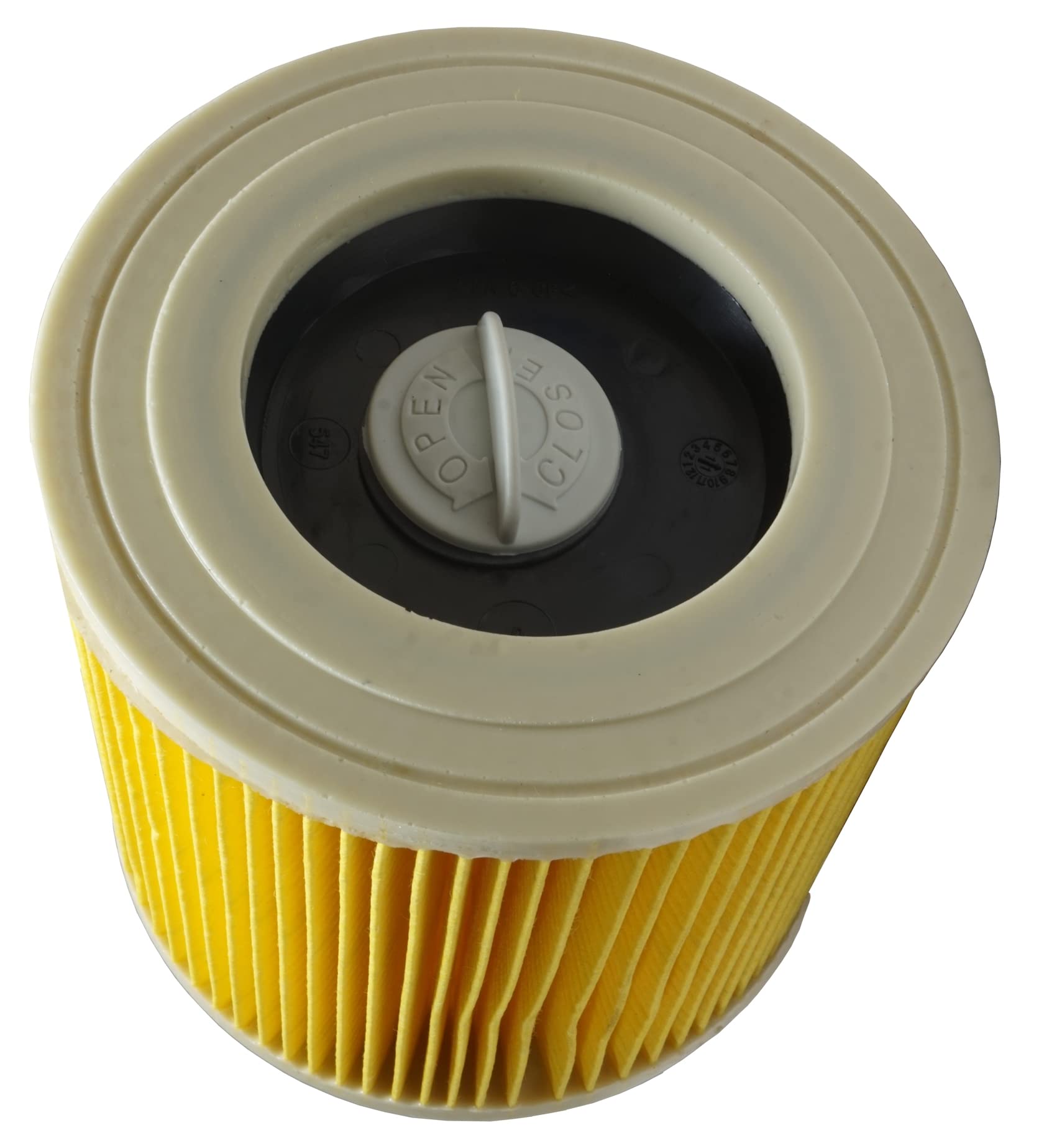 Cartridge Filter, Locking Knob Included, Compatible with Karcher Vacuum Cleaner WD3, MV3, WD 3.200 and A 2504