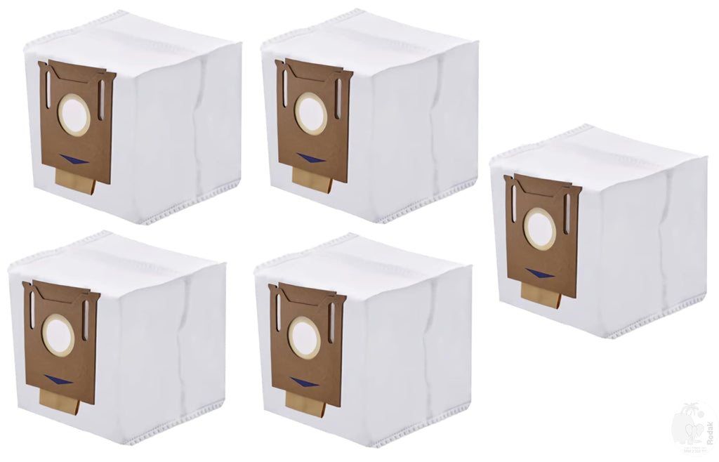 5 Replacement Dust Bags for Auto Empty Station Compatible with Ecovacs Deebot N8 / N8 Pro / T8 N10 / N10 Plus Series Robot Vacuum Cleaners