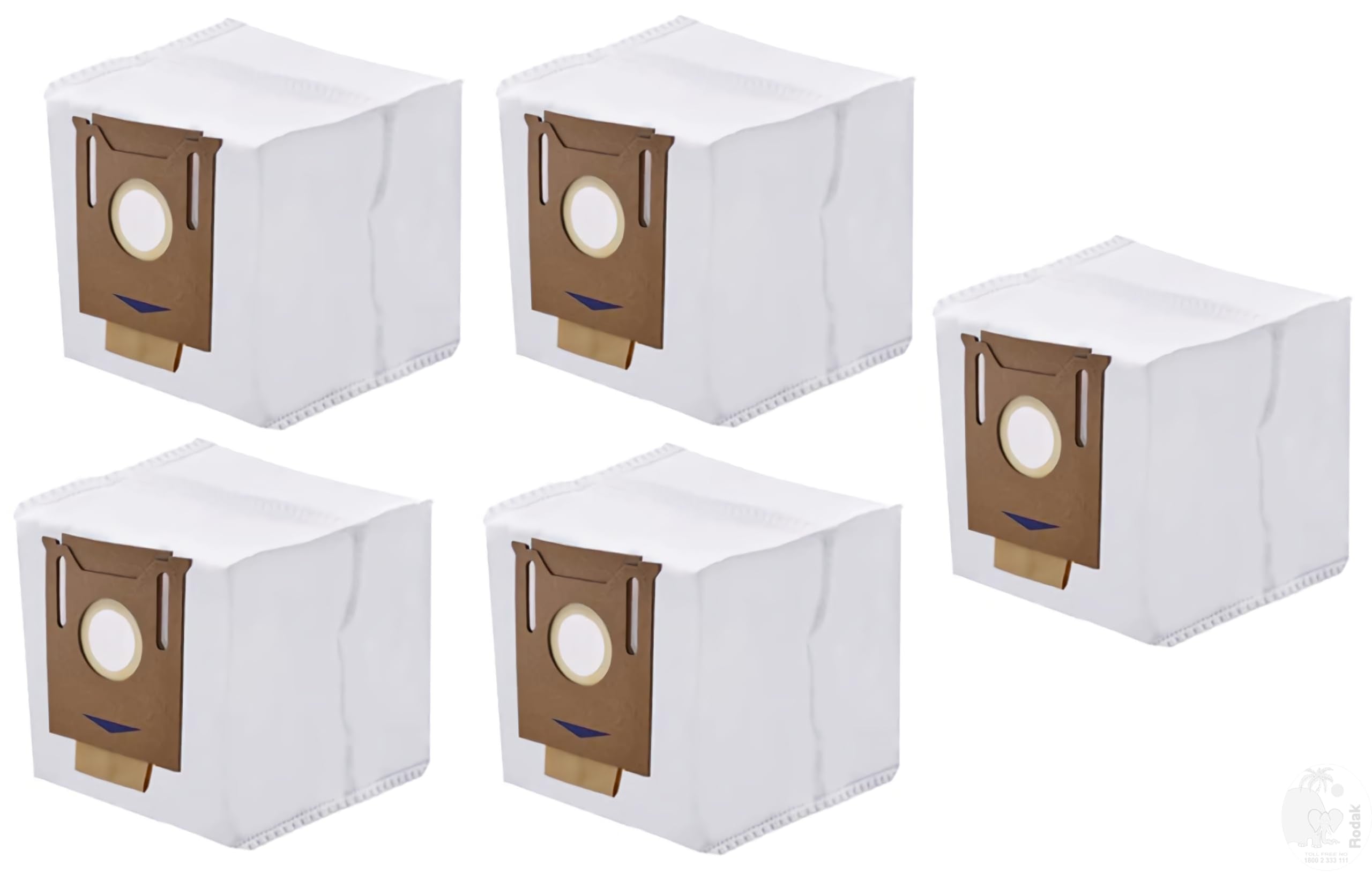 5 Replacement Dust Bags for Auto Empty Station Compatible with Ecovacs Deebot N8 / N8 Pro / T8 N10 / N10 Plus Series Robot Vacuum Cleaners