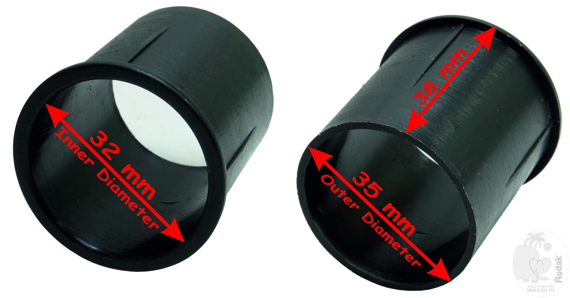 2 Adapter Kit, 32 mm Accessories to 35 mm Connecting Size and Small Adapter Turns 35 mm Accessories in to 32 mm Accessories