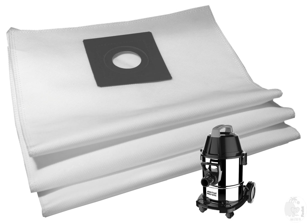 Set of 3 Dust Bags Compatible with AMI-VCD21-1600WDx, Tear Resistant, 3-Ply Dust Bags Provides an Advanced Filtration on Micro-Level Compared to 2 Ply Paper Filters
