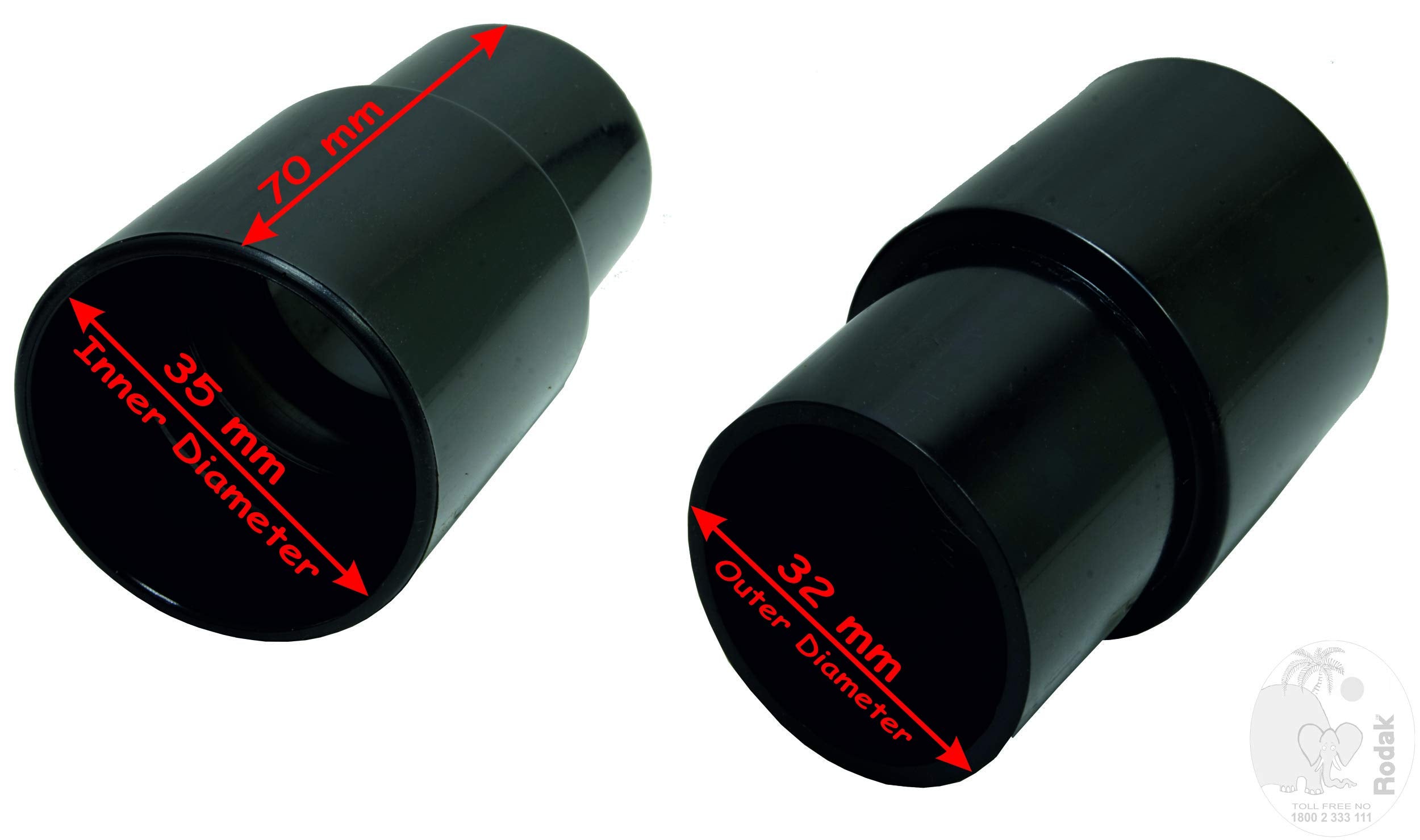 Adapter 35 mm Outer Diameter to 32 mm Inner Diameter Accessories (Black)