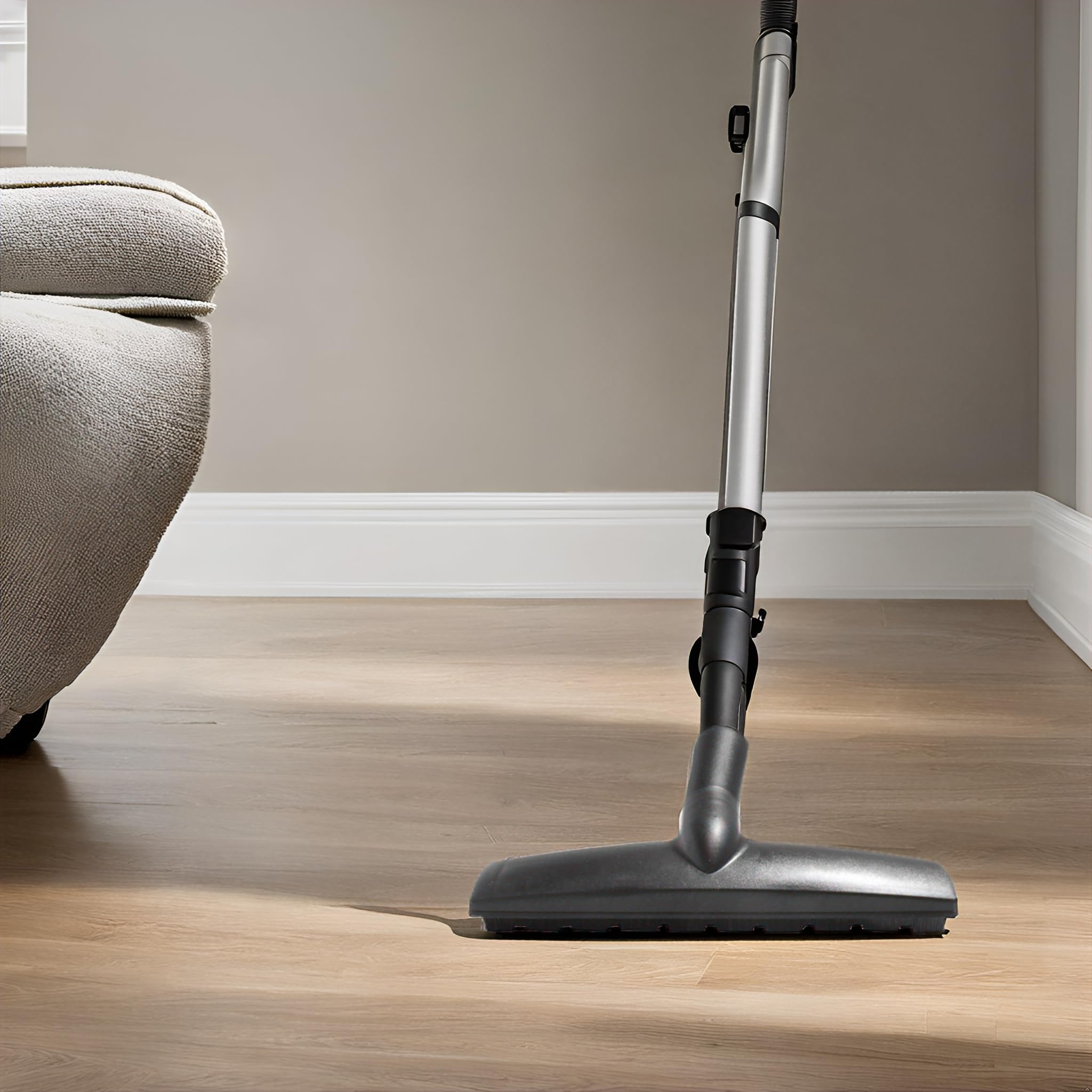 Brush 35 mm Connecting Size, for Dry Cleaning, Suitable for Wooden-, Stone- and Tile Flooring, Sliding on 2 Wheels