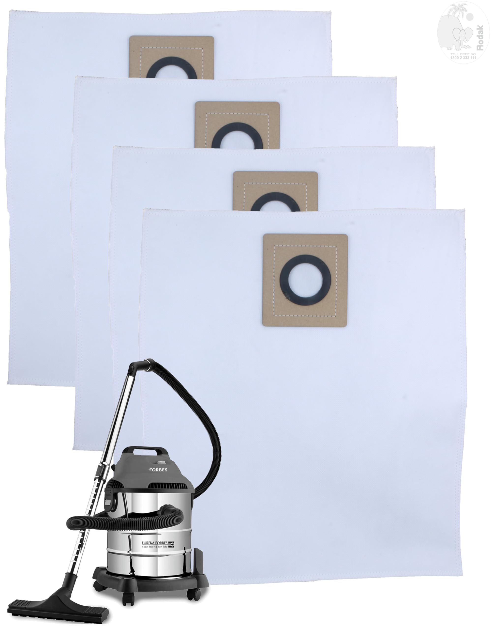 Set of 4 Dust Bags Compatible with Euroclean Pro, Tear Resistant, 3-Ply Dust Bags Provides an Advanced Filtration on Micro-Level Compared to 2 Ply Paper Filters