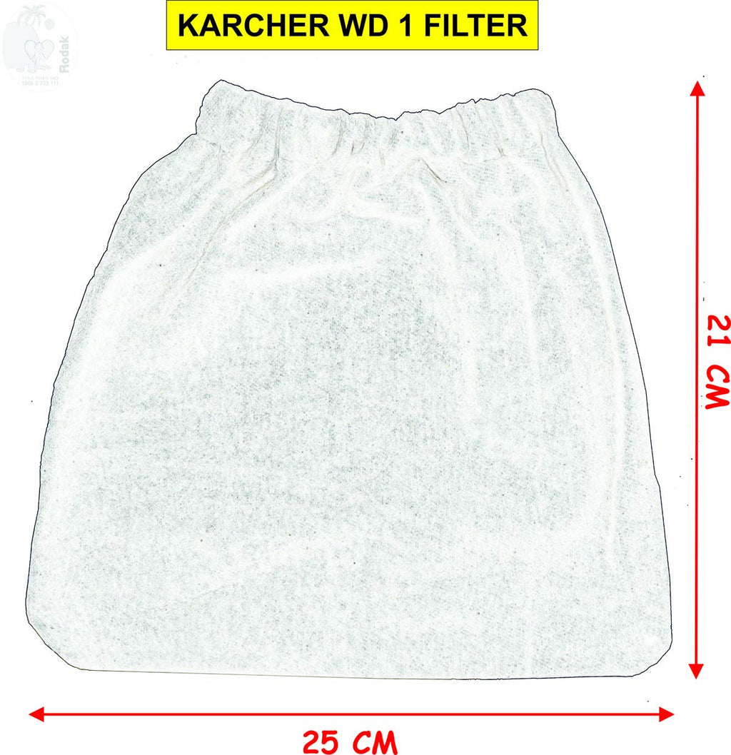 Reusable Vacuum Cleaner Filter Compatible with Karcher WD1 and Inalsa WD10