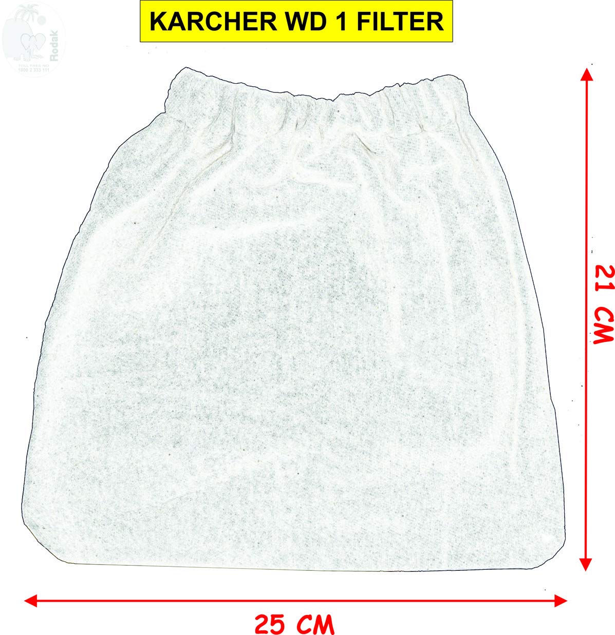 Reusable Vacuum Cleaner Filter Compatible with Karcher WD1 and Inalsa WD10