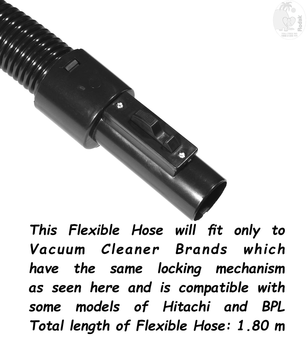 Flexible Hose Compatible with Some Models of Hitachi and BPL, 1.80 m, Black