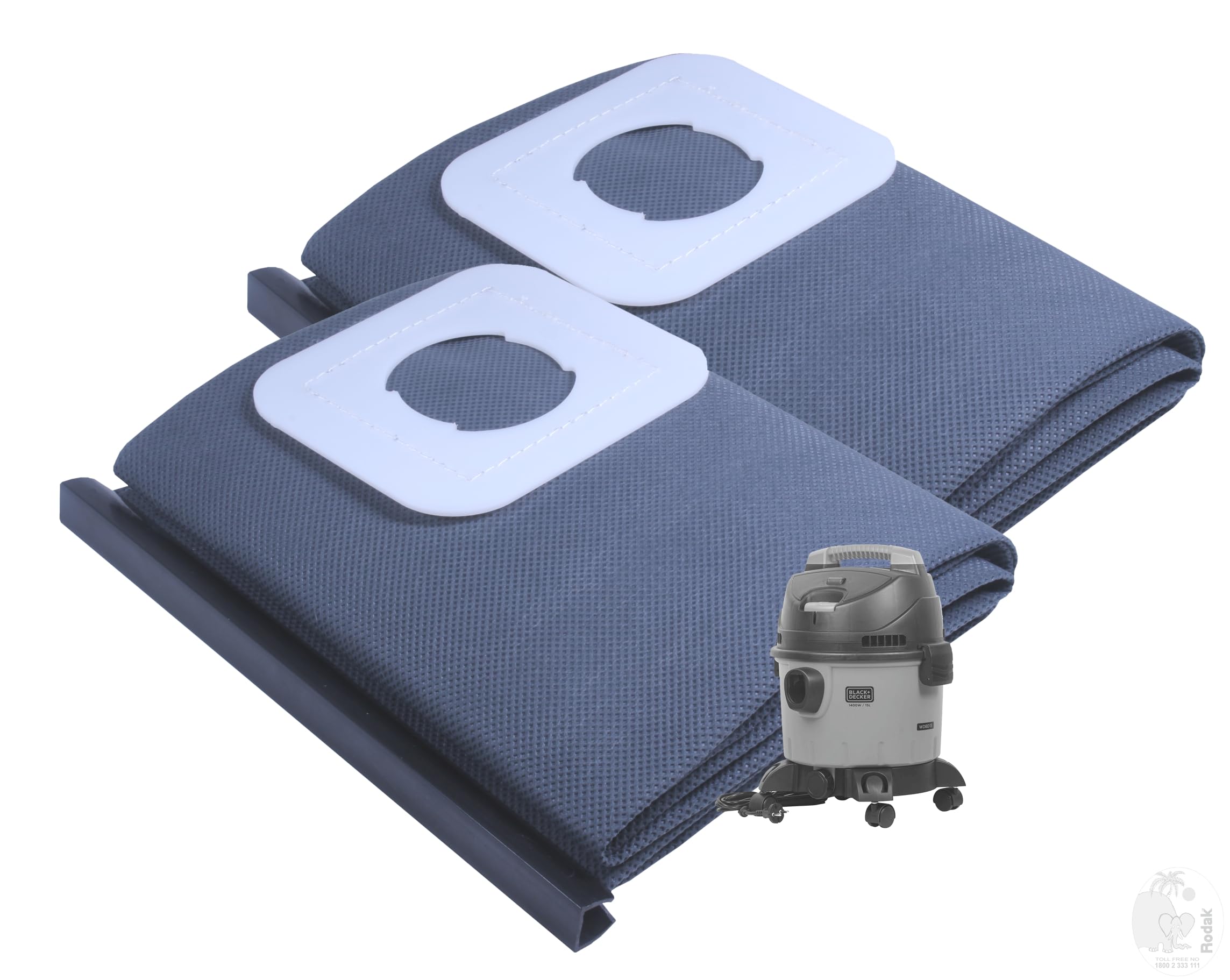 2 pc Reusable Non-Woven Bag Compatible with Black & Decker BDWD 10, BDWD 15, BDWD 20, BDWD 25, BDWDS 20, BDWDS 30