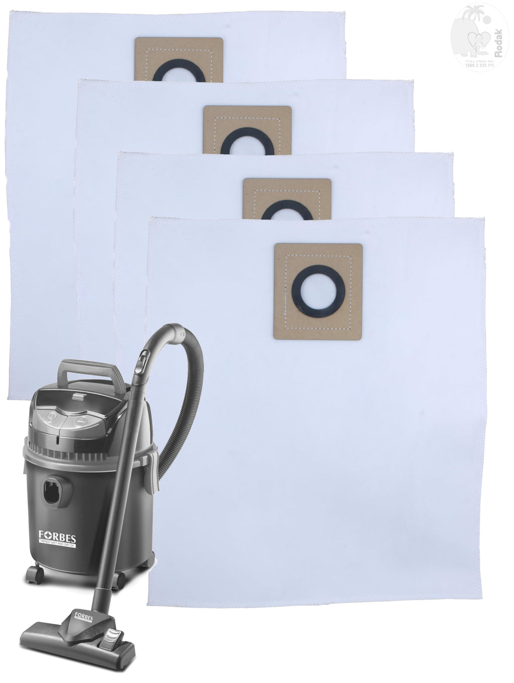 Set of 4 Dust Bags Compatible with Euroclean DX 1150, Tear Resistant, 3-Ply Dust Bags Provides an Advanced Filtration on Micro-Level Compared to 2 Ply Paper Filters