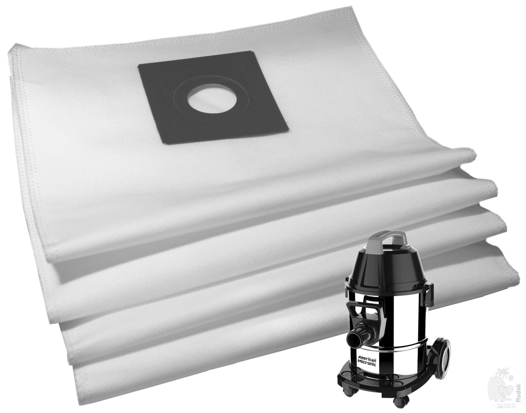 Set of 4 Dust Bags Compatible with AMI-VCD21-1600WDx, Tear Resistant, 3-Ply Dust Bags Provides an Advanced Filtration on Micro-Level Compared to 2 Ply Paper Filters