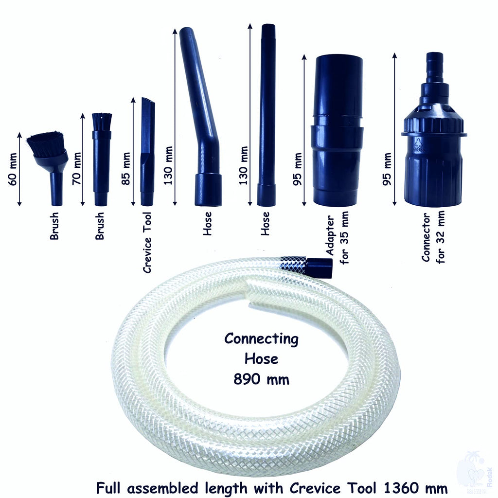 Micro Vacuum Cleaning Kit, 8 pcs, Compatible with 32/35 mm, Multi-Functional Vacuum Accessories for Fine Detail Cleaning only, not usefull for Large Applications