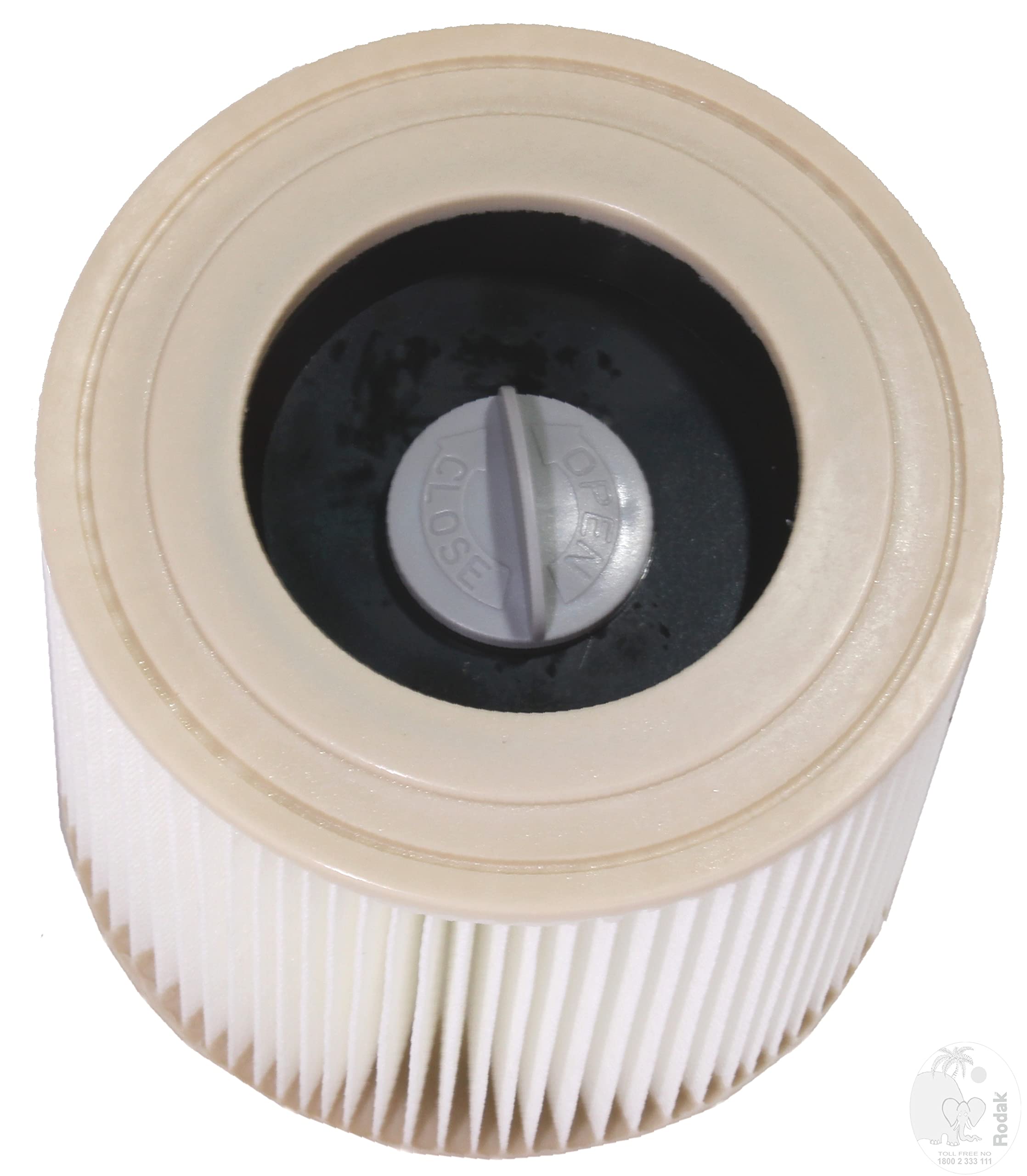 Karcher WD2 Cartridge Filter Locking Knob Included, Long Lasting and Washable (White)