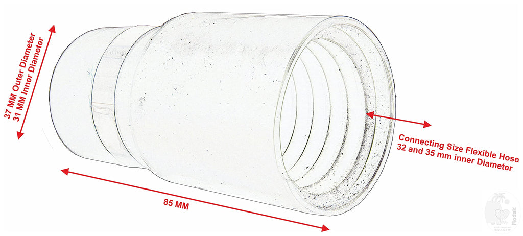 Flexible Hose Handle for 37 mm Accessories, Compatible with 32 or 35 mm Flexible Hose Inner Diameter