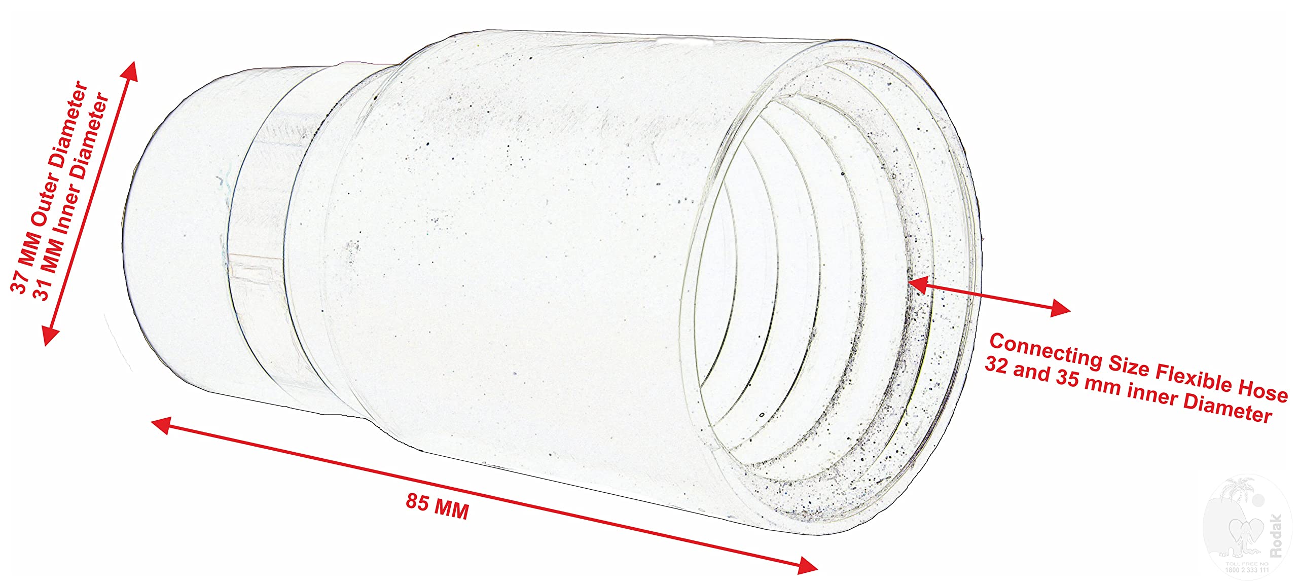 Flexible Hose Handle for 37 mm Accessories, Compatible with 32 or 35 mm Flexible Hose Inner Diameter