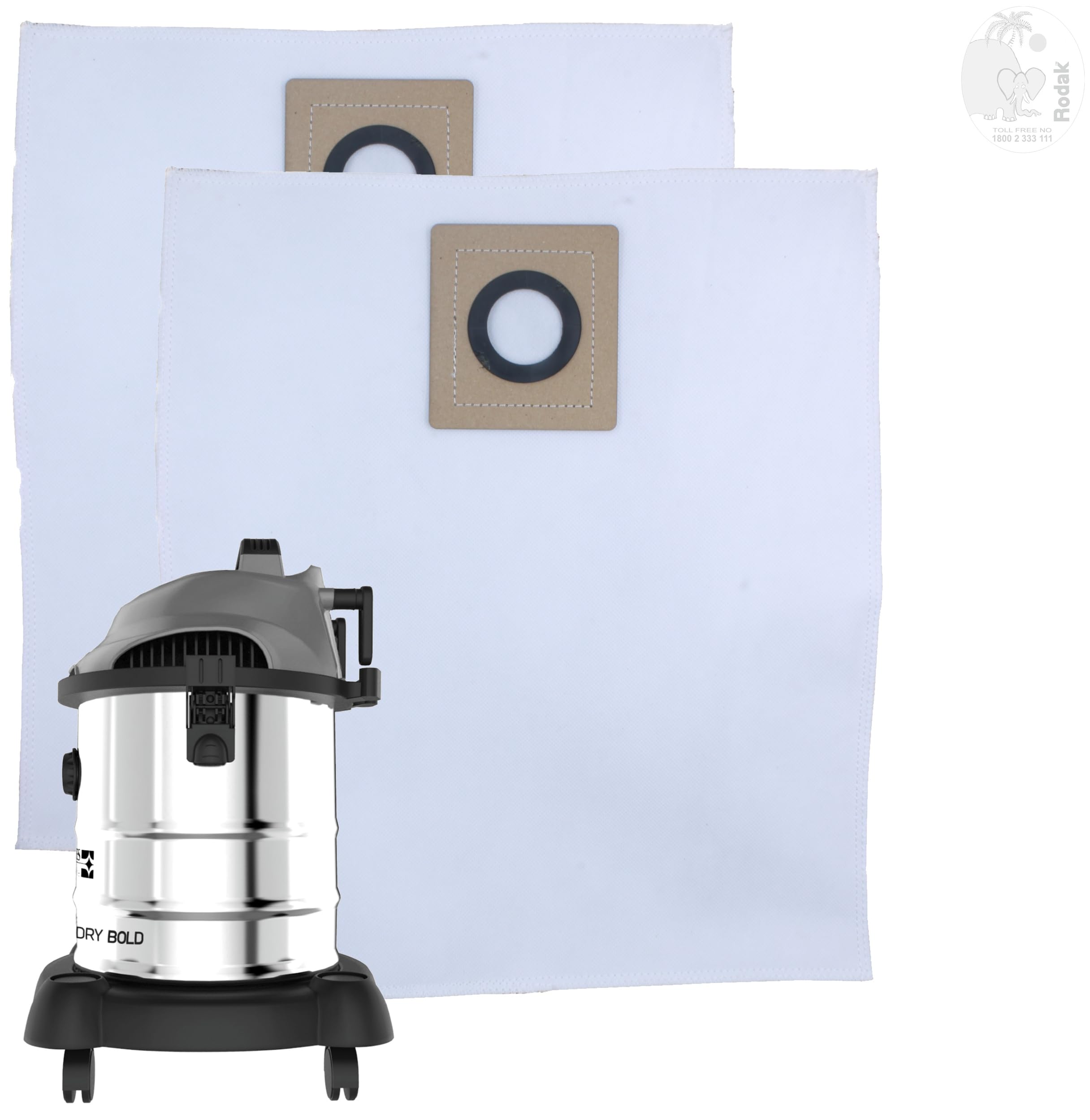 Set of 2 Dust Bags Compatible with Euroclean Bold, Tear Resistant, 3-Ply Dust Bags Provides an Advanced Filtration on Micro-Level Compared to 2 Ply Paper Filters