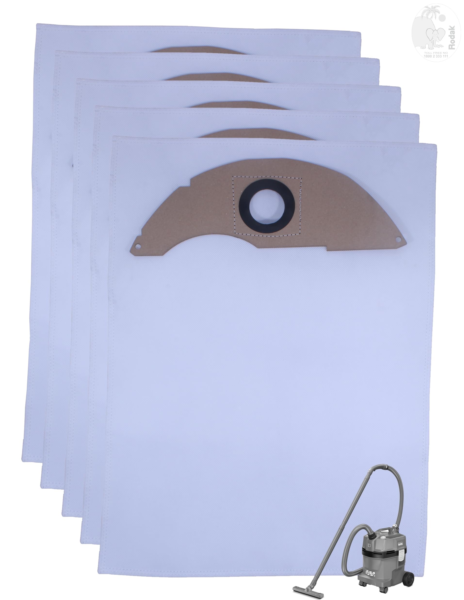 pc Dust Bags Compatible with Karcher NT 22, Tear Resistant, 3-Layer Dust Bags Provides an Advanced Filtration on Micro-Level Compared (Pack of 5)