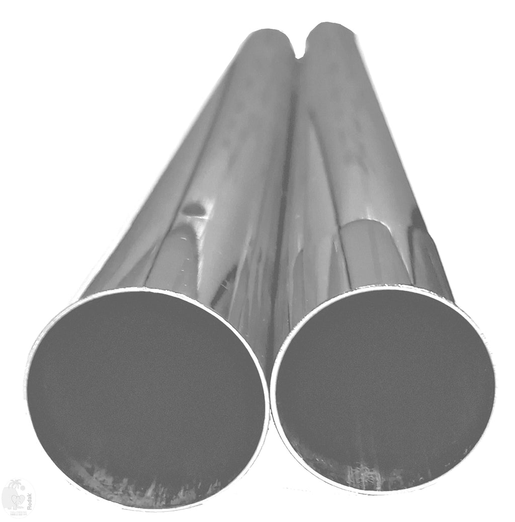 2 Extension Steel Tubes, 32 mm connecting size, chrome plated