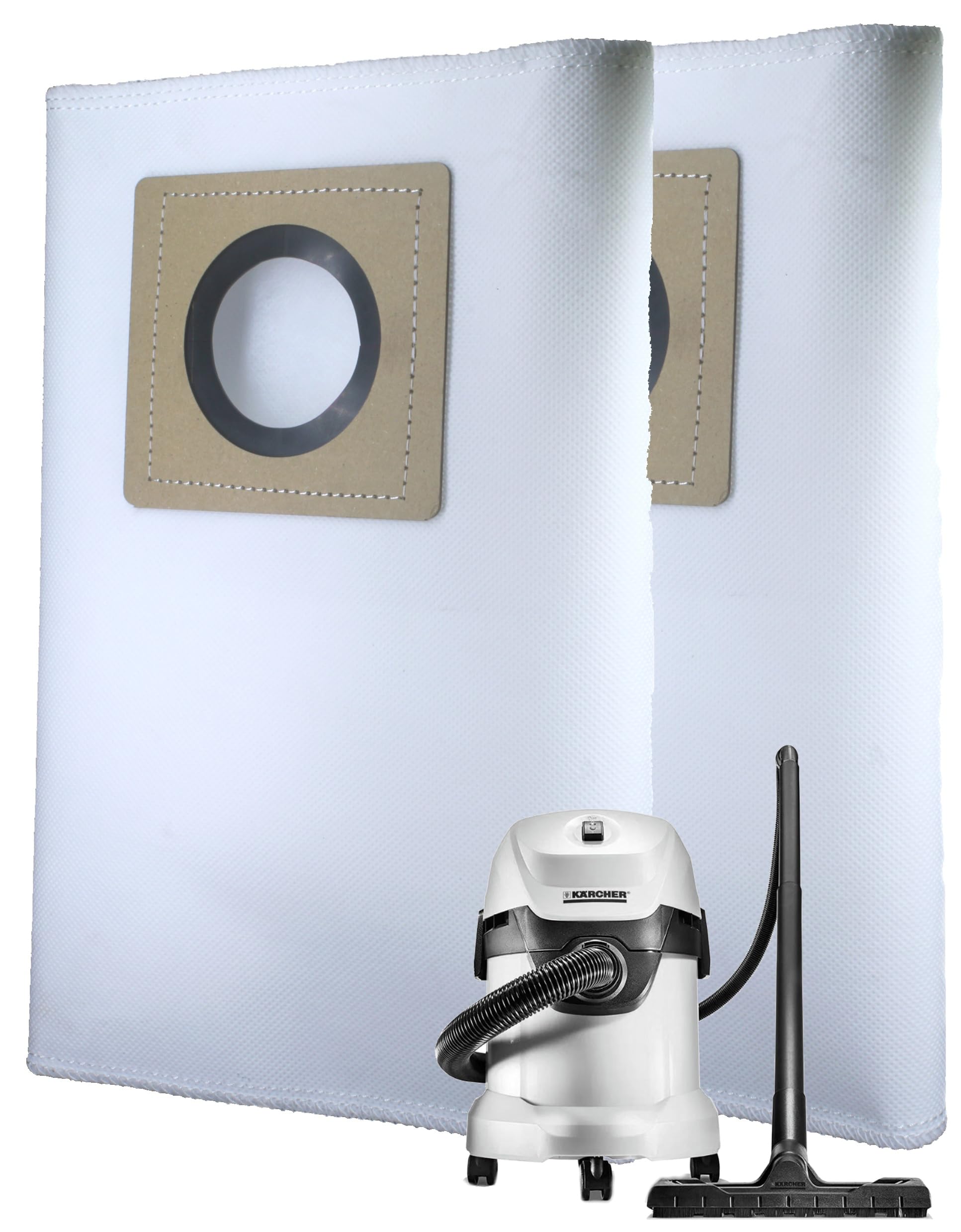 Set of 2 Dust Bags Compatible with Karchre WD3, Tear Resistant, 3-Ply Dust Bags Provides an Advanced Filtration on Micro-Level Compared to 2 Ply Paper Filters