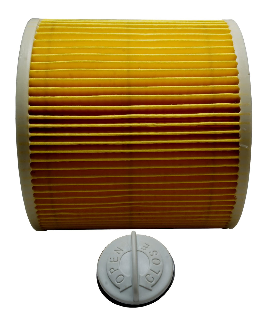 Cartridge Filter, Locking Knob Included, Compatible with Karcher NT 27/1 / NT27/1 ME/NT 48/1