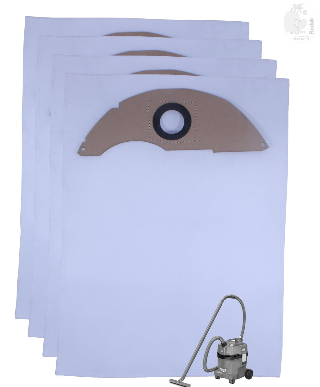 pc Dust Bags Compatible with Karcher NT 22, Tear Resistant, 3-Layer Dust Bags Provides an Advanced Filtration on Micro-Level Compared (Pack of 4)