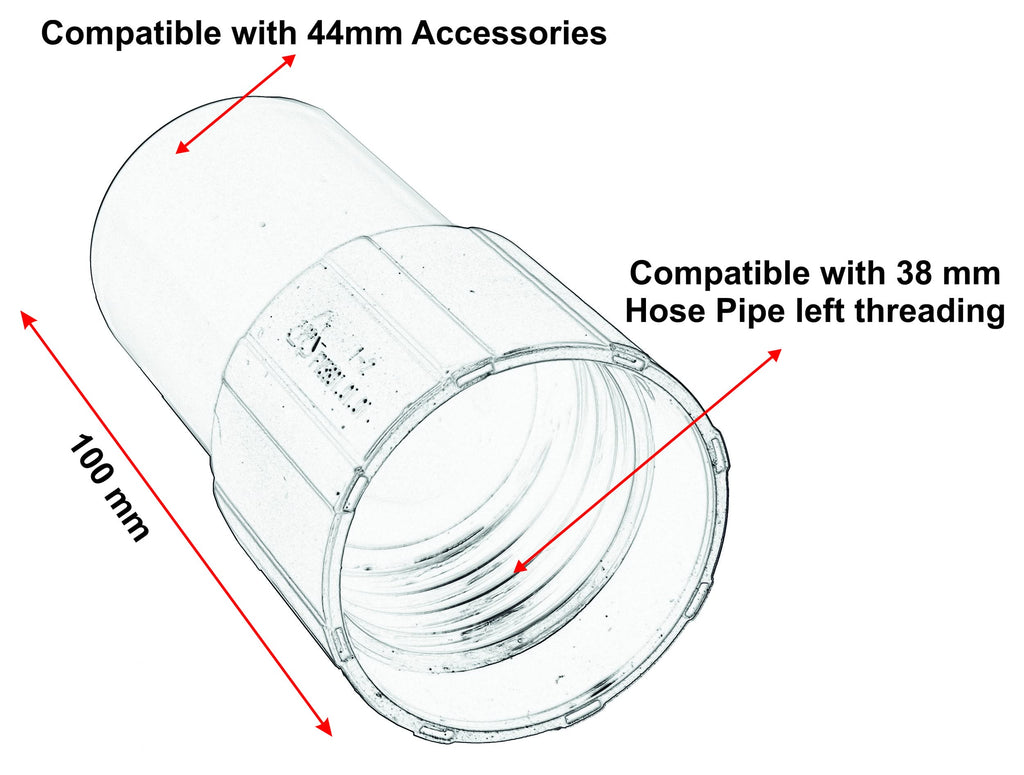 Flexible Hose Handle for 44 mm Accessories, Compatible with 38 mm Flexible Hose