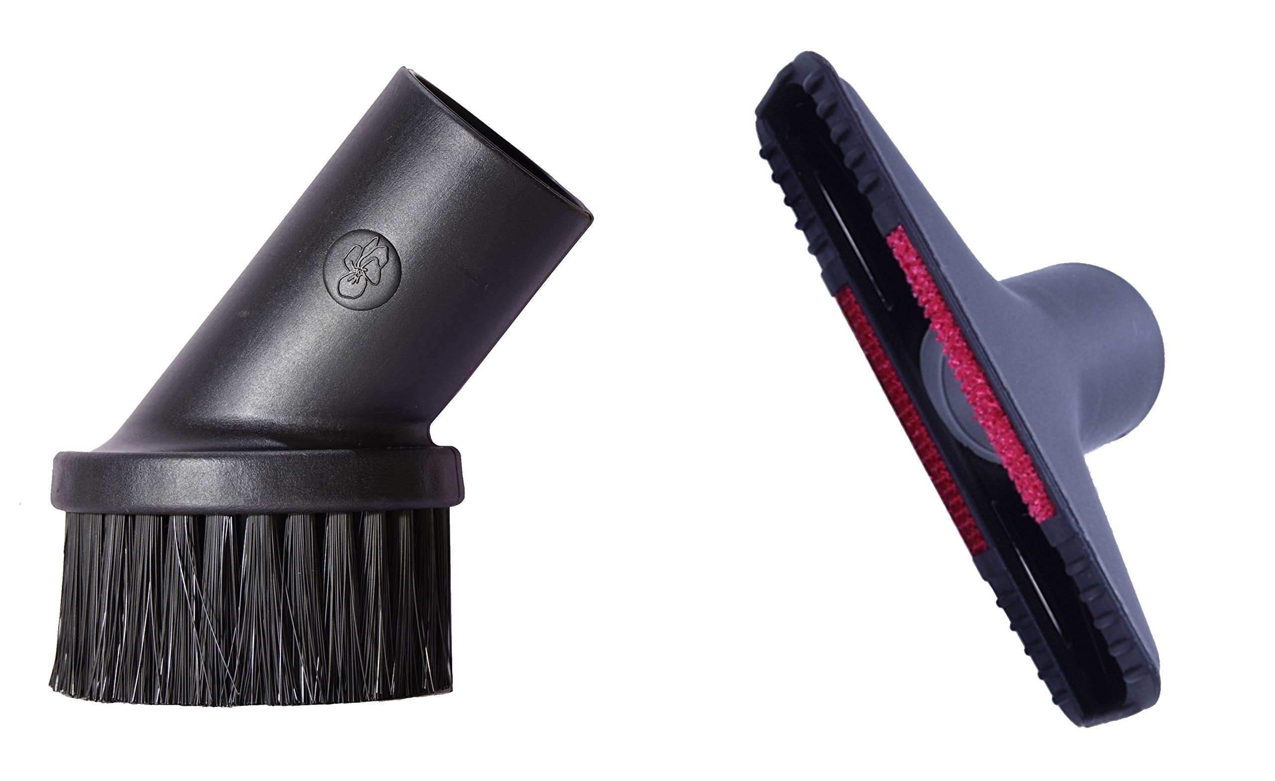 Accessory for Vacuum Cleaner Round Brush and Upholstery Nozzle, Designed and Manufactured in Italy, 35 mm