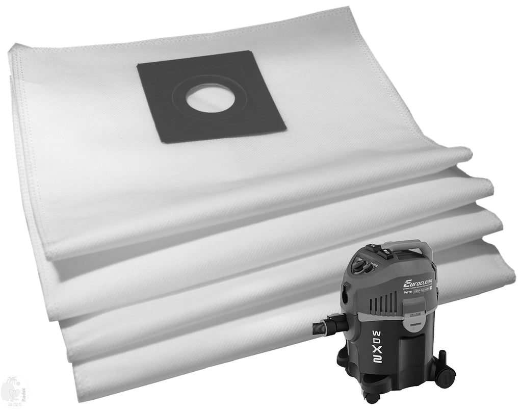 Set of 4 Dust Bags Compatible with Euroclean X2, Tear Resistant, 3-Ply Dust Bags Provides an Advanced Filtration on Micro-Level Compared to 2 Ply Paper Filters